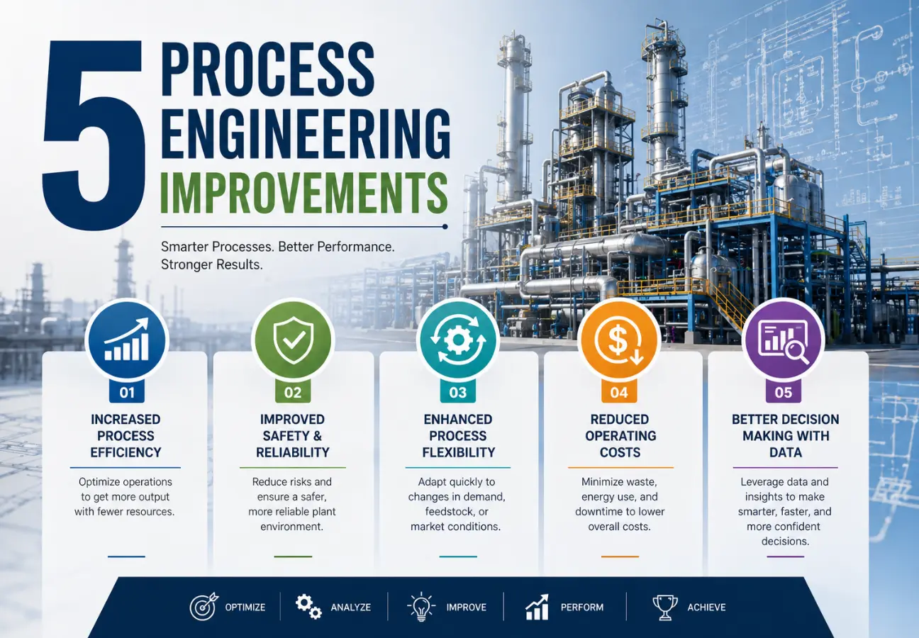 Process engineering improvements for industrial efficiency